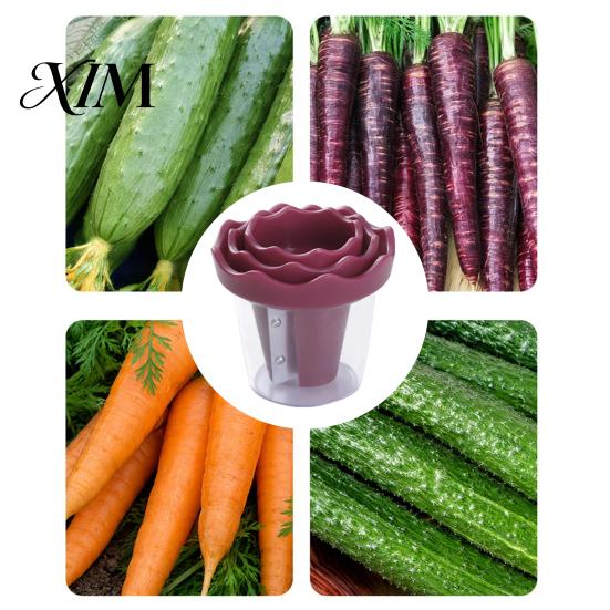 Vegetable Flower Curler Spiral Curler, Stainless Steel Blade Handheld Twister, Creative Peeler Rotatable Fruit Cutter for Carrots Cucumbers And
