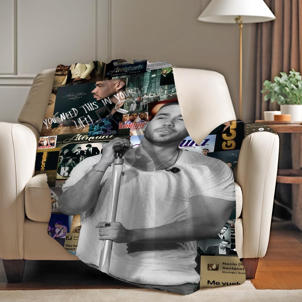 American singer Romeo Santos Blanket For Sofa Office Bed Plane Travel Sleep Read Relax Camping Soft And Warm