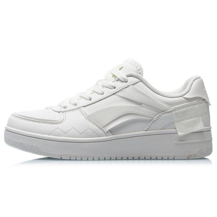 Li Ning Slip Resistant Abrasion Resistant Low Top Skateboard Shoes Women's White AGCQ378-5