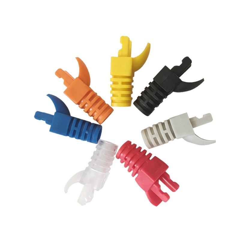 RJ45 CAT6 CAT5e Adapterkappe Ethernet-Netzwerkkabel-Steckerstecker RJ45-Kappen Cat 5 CAT6 Schutzhülle Mehrfarbig