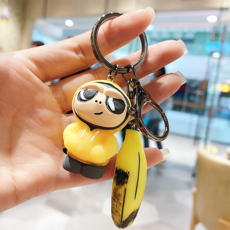 Creative Cartoon Monkey Series Keychain Cute Bag Pendant Doll Machine Doll Car Key Chain Small Gift