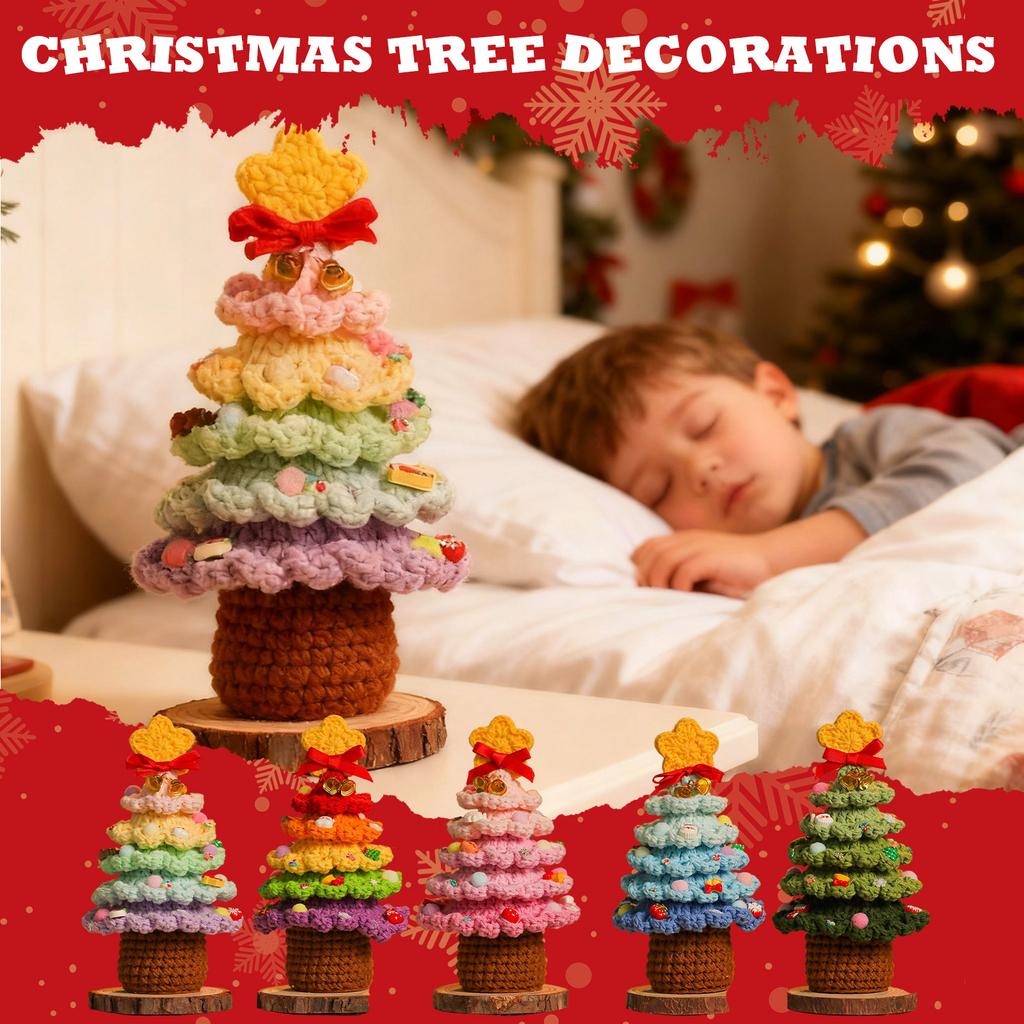 Weihnachtsbaum Handgemachte Garnblumen, Weihnachtsgeschenk Dekorationen, Festliche Geschenke