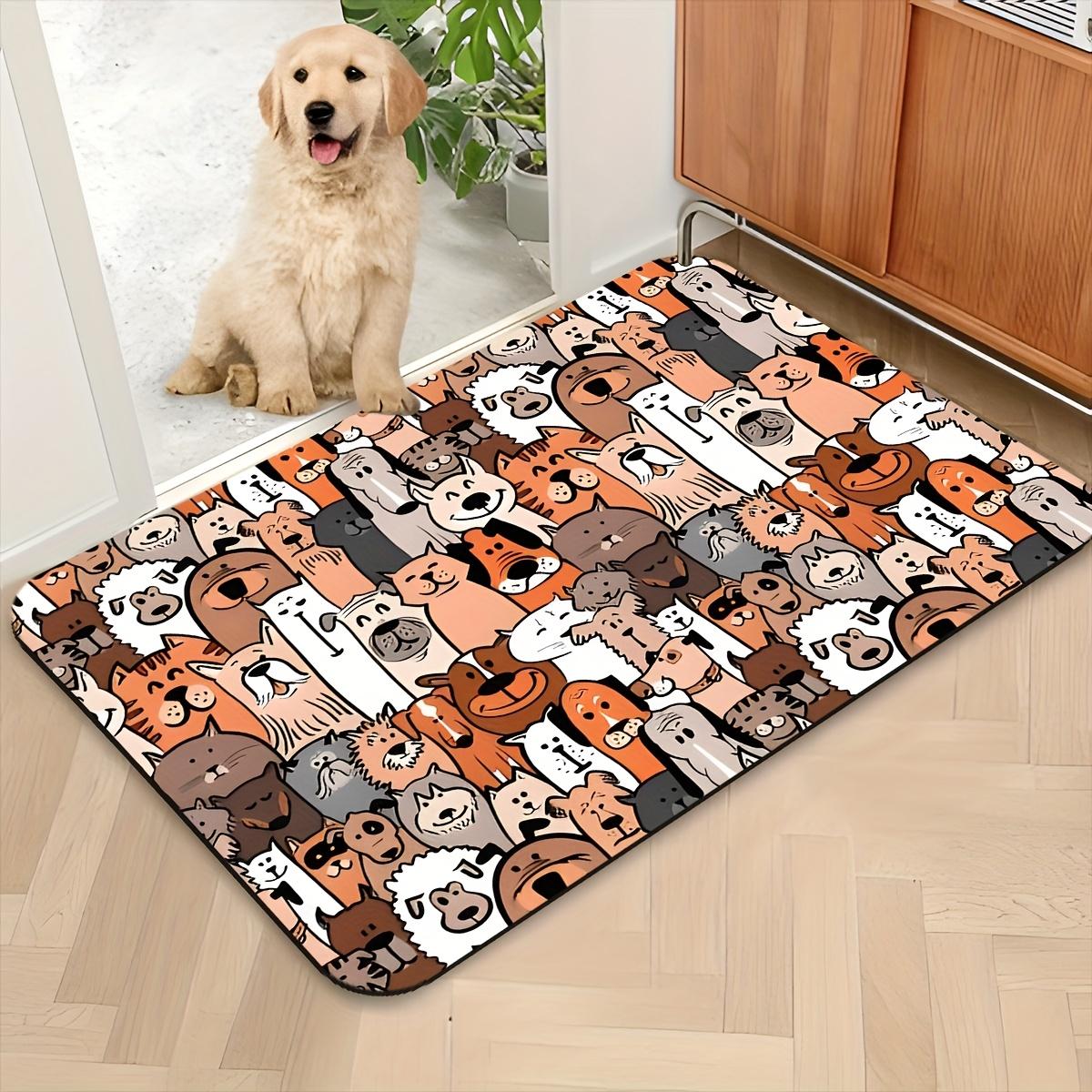

Забавная Мультяшная Животная Нескользящая Напольная Коврик Мягкий Впитывающий Моющийся Декоративный Ковер для Прихожей Ванной Гостиной 40x60cm