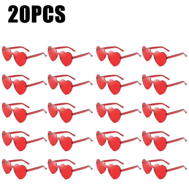 Sunglasses for Women Jelly Color Frameless Heart Shaped One-piece Glasses Dazzling Color Glasses