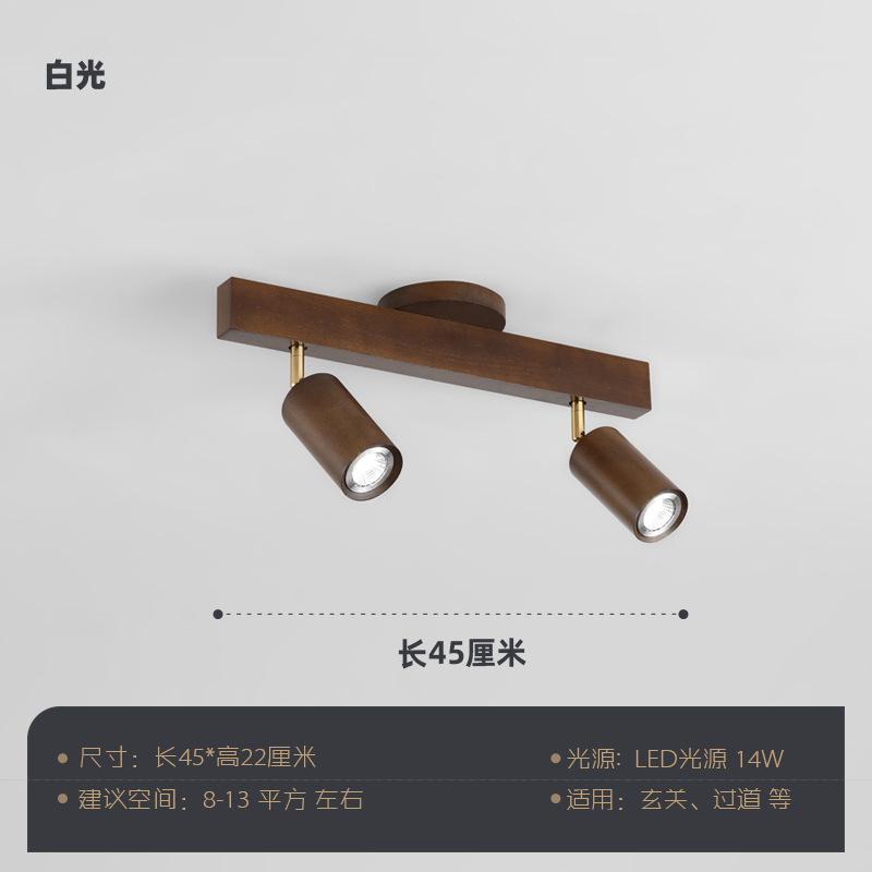 Wood Led Ceiling Lamp With Spot Lights For Living Room Bedroom Corridor Home Indoor Modern Chandeliers Spotlight