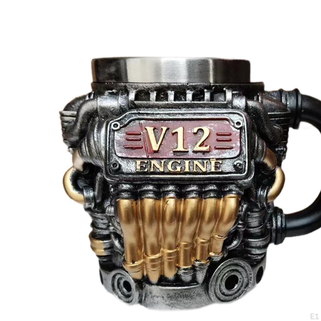 Engine Coffee Mug Water Drinks Cup Drinkware Portable Novelty Mechanical for Kitchen