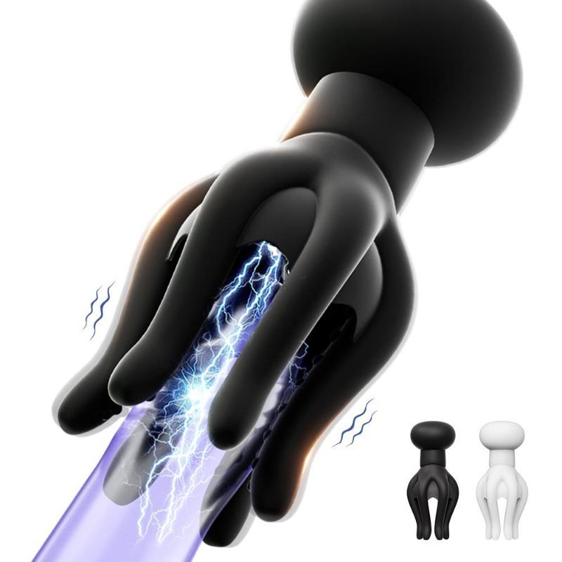 Sex Glans Trainer Masáž penisu Mužská masturbátor Vibrační elektrický šok Glans Vibrátor pro muže Trvalé zpoždění Výdrž