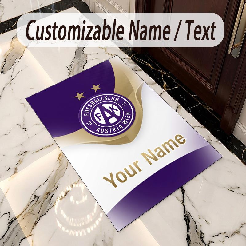 Crystal Velvet Rug Austria Wien FC Print Custom Name Text Floor Mat Home Decor