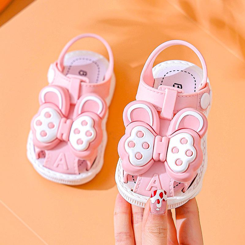 Summer Butterfly Non-Slip Toddler Sandals – Closed-Toe for Girls, Ages 1-3