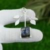 Bröllopspresent till henne 925 Sterlingsilver Naturlig Sodalit Ädelsten Hänge