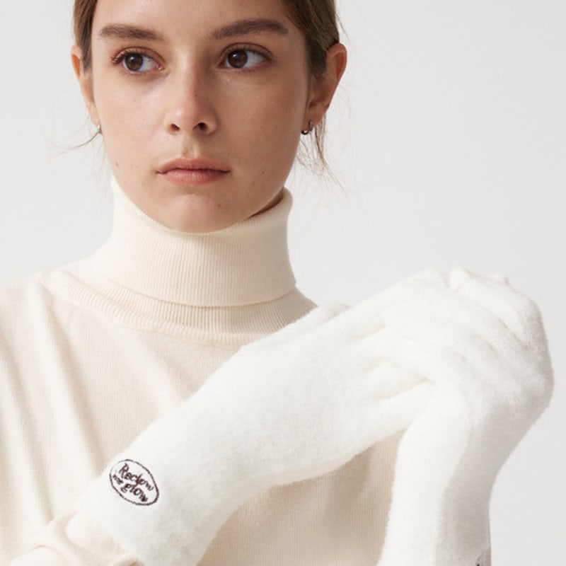 RECLOW FLUFFY LOGO GLOVE WHITE