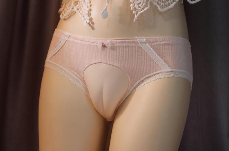 Padded Cover Panties Crossdressing Shorts Underwear Lace Pants Disguise Lingerie Free [cocoriko] Men's Men's Boys' (JP, Alphabet, Size, R_Pink)