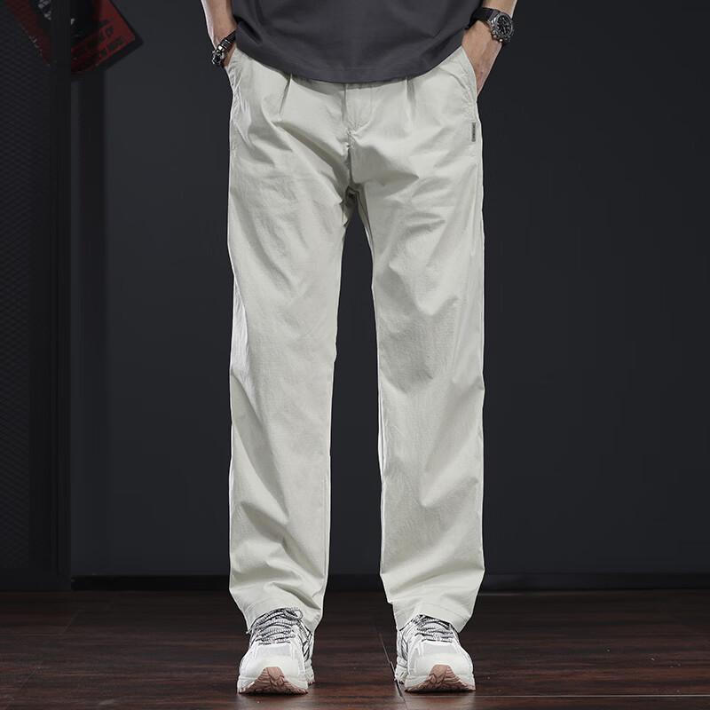 Jie Leinong Men's Lightweight Loose Straight-Leg Casual Pants