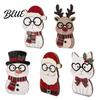 Small Wood Christmas Rustic Farmhouse Decor Cute Cat Tabletop Ornaments Wooden Kitty Figurine Creative Stocking