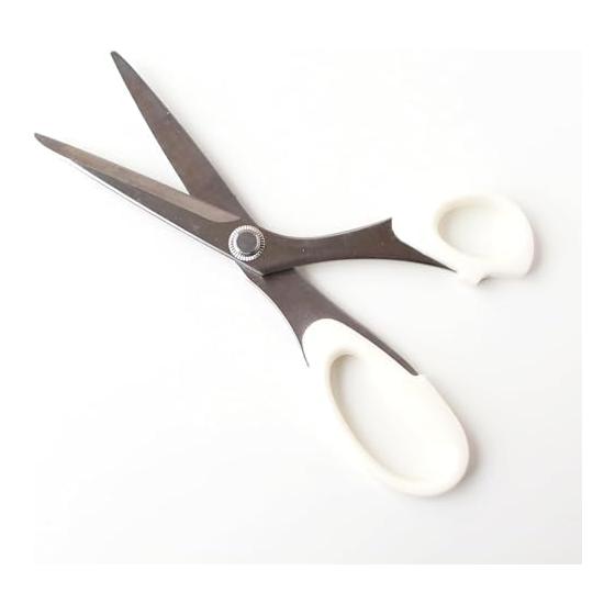 Misasa Right-handed Stainless Steel Cutting Scissors 20cm White with Cap 1 Piece MIS8161