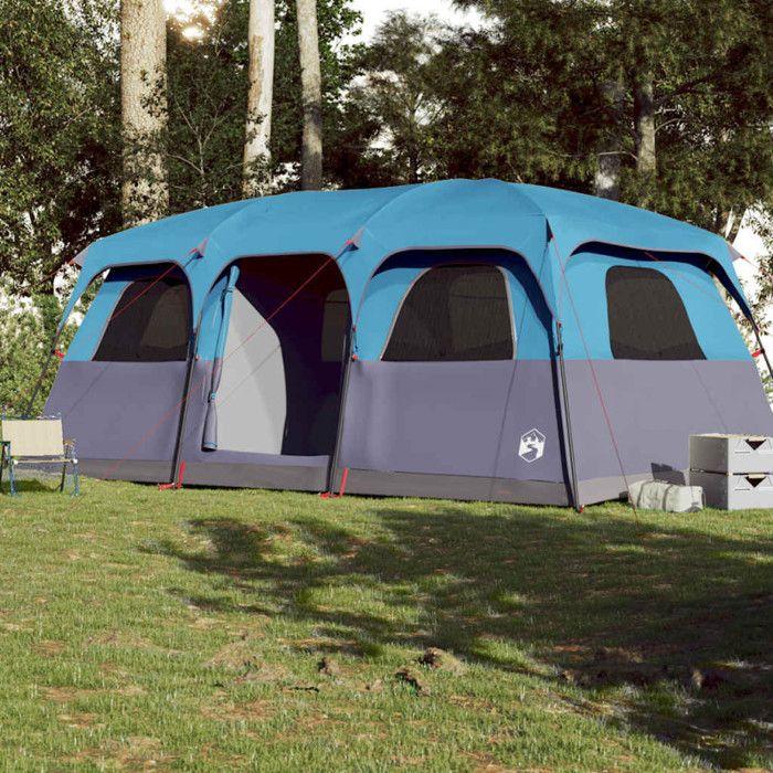 VidaXL 10 Person Family Cabin Tent Blue Waterproof, Tent, Camping Shelter, Garden Shelter, Camping Tent 94540