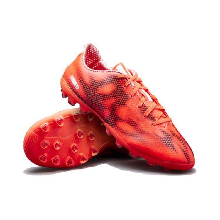 Adidas F10 Lace AG (Rubber Short Studs) Artificial Grass Fabric Non-Slip Wear-Resistant Lightweight Soccer Shoes Men Soccer Shoes Red M29545