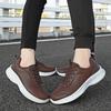 Microfiber leather shoes soft sole waterproof and non-slip casual sports shoes all black shoes large size shoes