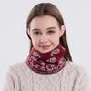 Hot-selling winter velvet warm scarf men's and women's knitted printed totem scarf thickened neck cover