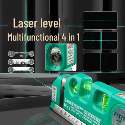 Rechargeable Three-in-One Laser Level with Spirit Level and Tape Measure