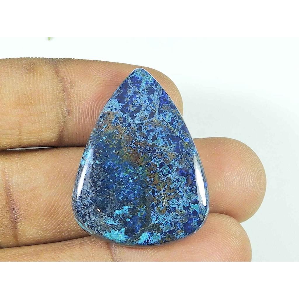 51 Cent. Natürlicher Azurit Birne Heilkristall Cabochon Lose Edelstein 24X31MM SK-3880