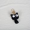 Cartoon Cat Crochet Keyrings Handmaking Knitted Key Ring Exquisite Black Kitten Keyrings  Backpack