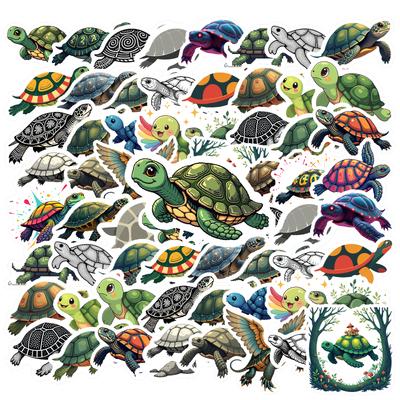 35-100pcs Turtle Stickers Marine Life Stationeanimal Sticker Graffiti Decalsry Stickers For Diy Laptop Phone Suitcase Book