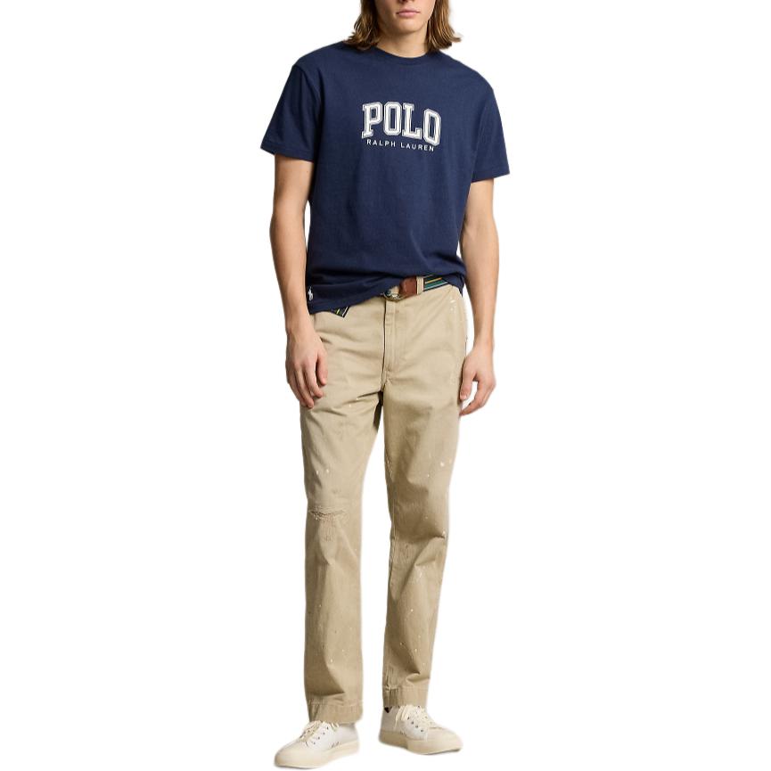 Polo Ralph Lauren Logo Letter Print Round Neck Short Sleeve T-Shirt Men T-Shirt Nautical-Blue MNPOTSH1N822155-410
