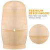 Iplusmile Matrjoschka-Puppen aus Holz, 5er-Set, Unbemaltes weißes Holz, Ineinander steckbar, Heimdekoration, Ornament, Geschenk