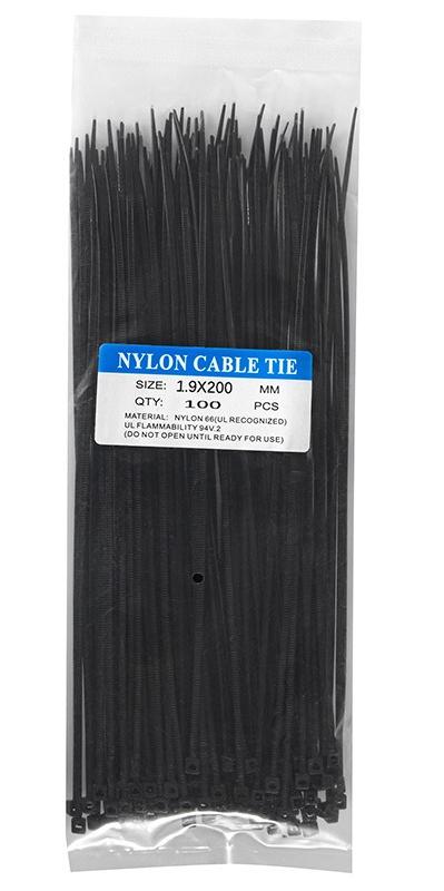 100 PCS Nylon Cable Ties Industrial Multipurpose Cable Ties, 8 Inches