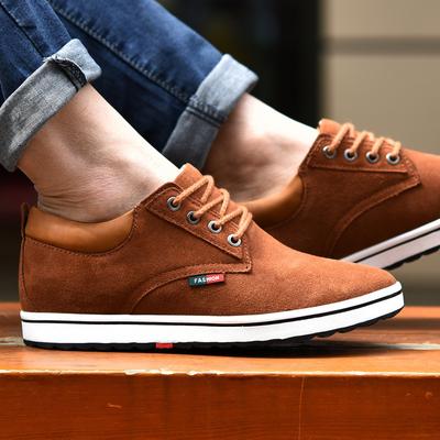 Neue Mode Herren Trend einfache lässige Lederschuhe 2025 Frühling koreanische Version Low-Top Schnürschuhe mit Innenhöhe Herren