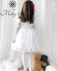 Milky Time Women's Dark Gothic Lolita Dress with Hexagram Design, Halloween Costume (White, Short Sleeves, Size M)