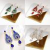 Waterdrop Crystal Dangle Earrings With Finish For Wedding And Party Wear