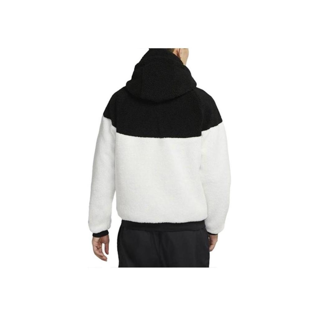 Nike Sportswear Windrunner Sherpa Full-Zip Hooded Jacket Creamy White Black DD0300-016