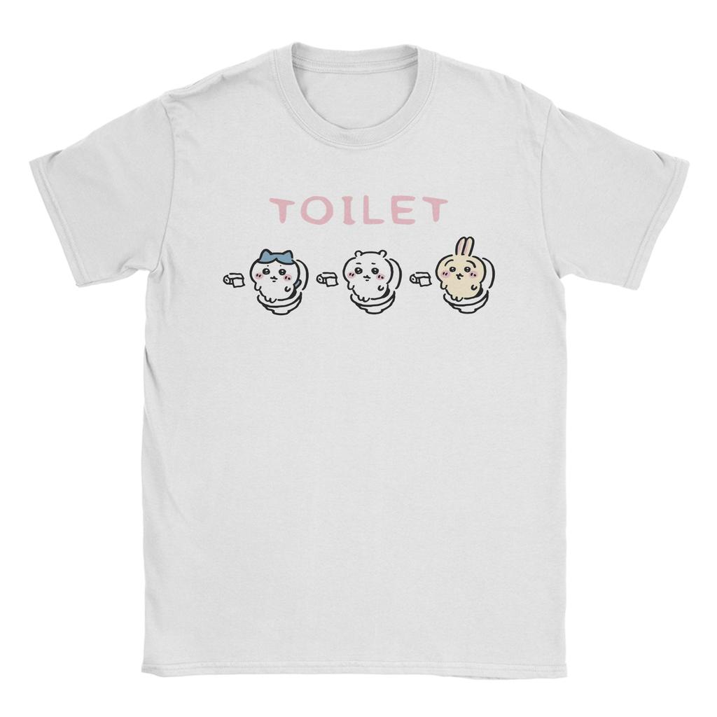 Chiikawa inspiriertes 3-in-1 süßes Design T-Shirt Herren Damen Neuheit Baumwoll-T-Shirts Rundhals Kurzarm T-Shirt Original Oberteile