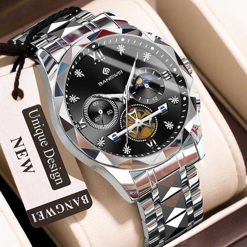 

New 24 Hour Moon Phase Watch Men Casual Sports Quartz Chronograph Wrist Watches for Men Waterproof Luminous Men s Watch