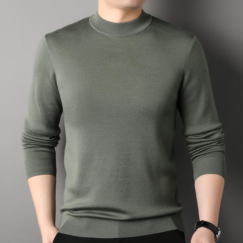 Hengyuanxiang Men s Thickened Round Neck Wool Sweater 3XL
