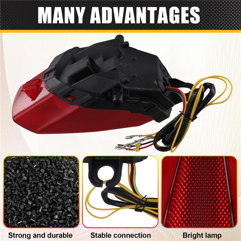 Motorcycle Taillight Rear Brake Turn Signal Integrated Tail Light For Suzuki GSXR1000 GSXR1000R 2017-2026