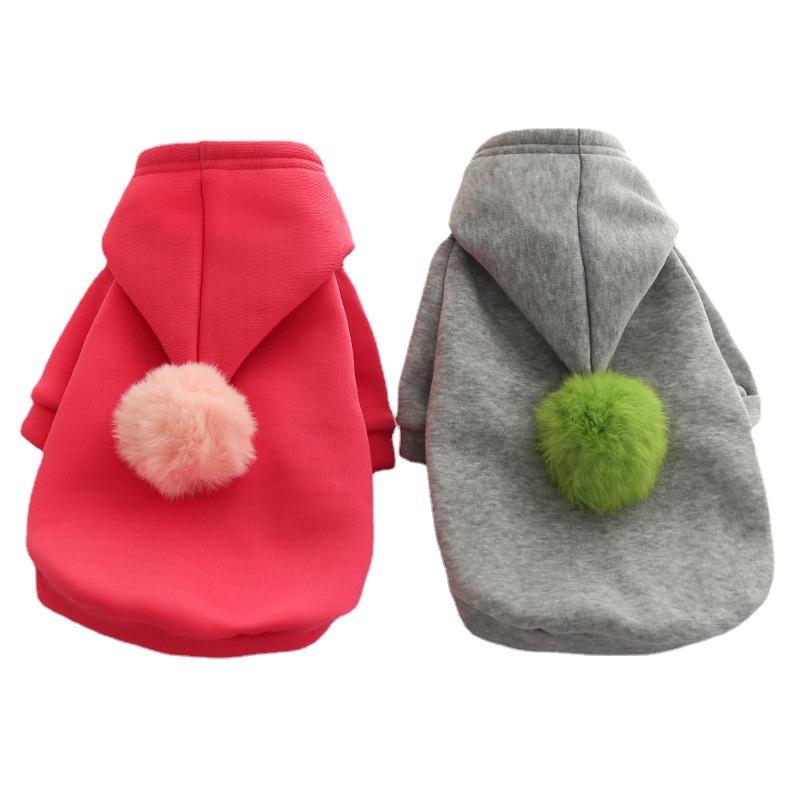 Ball Sweater Dog Cat Pet Teddy Fight Autumn and Winter Dog Clothes Cat Supplies Trendy Brand Pomeranian