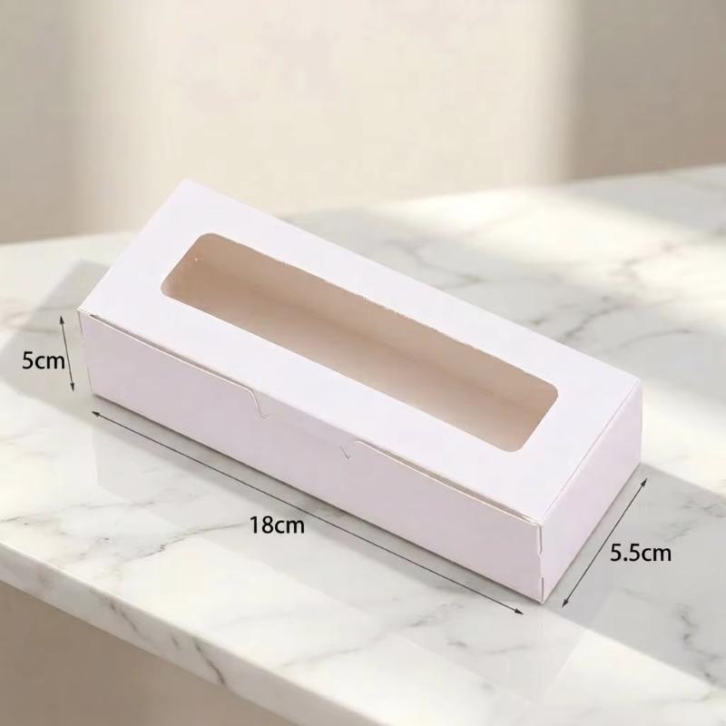 5/10 Peças Caixa de Papel Kraft para Macaron Bolo Biscoitos Embalagens para Bolos da Lua Caixas de Embalagem Casamento Aniversário Lembrancinhas Festival Pacote de Presente