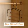 3 Tiers Wooden Pants Hangers,Space Saving Multi-Layer Trouser Racks,Multi-functional Iron Clothes Hanger for Scarf Tie Towel