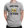 Mens 70th Birthday  T-Shirt CHEERS and BEERS To 70 Years Premium Quality