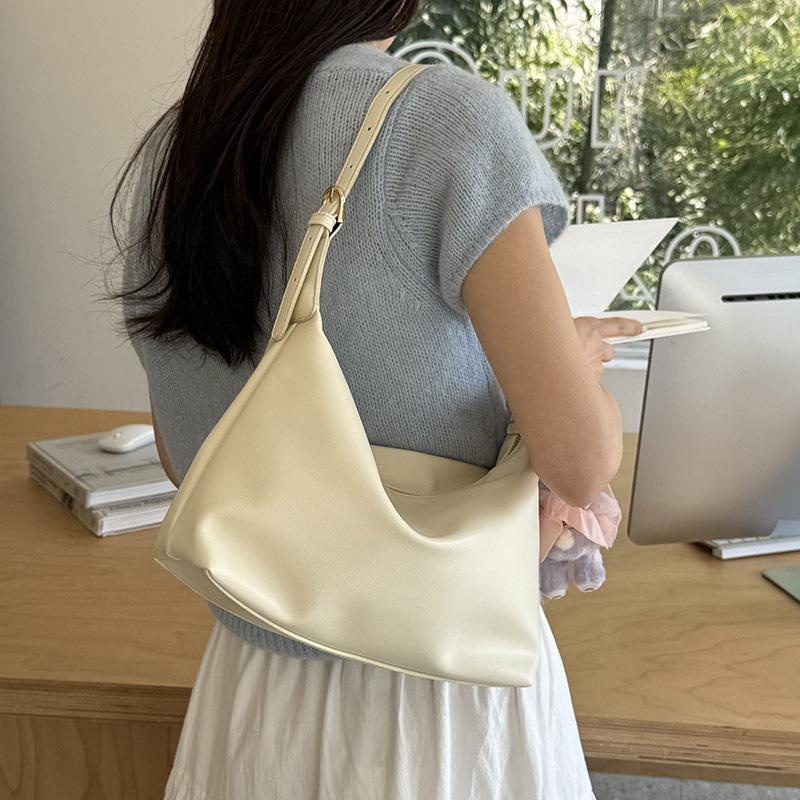 

Весенняя корейская версия простой сумки под мышкой Senior Sense Commuter одно плечо сумка через плечо для женщин белый