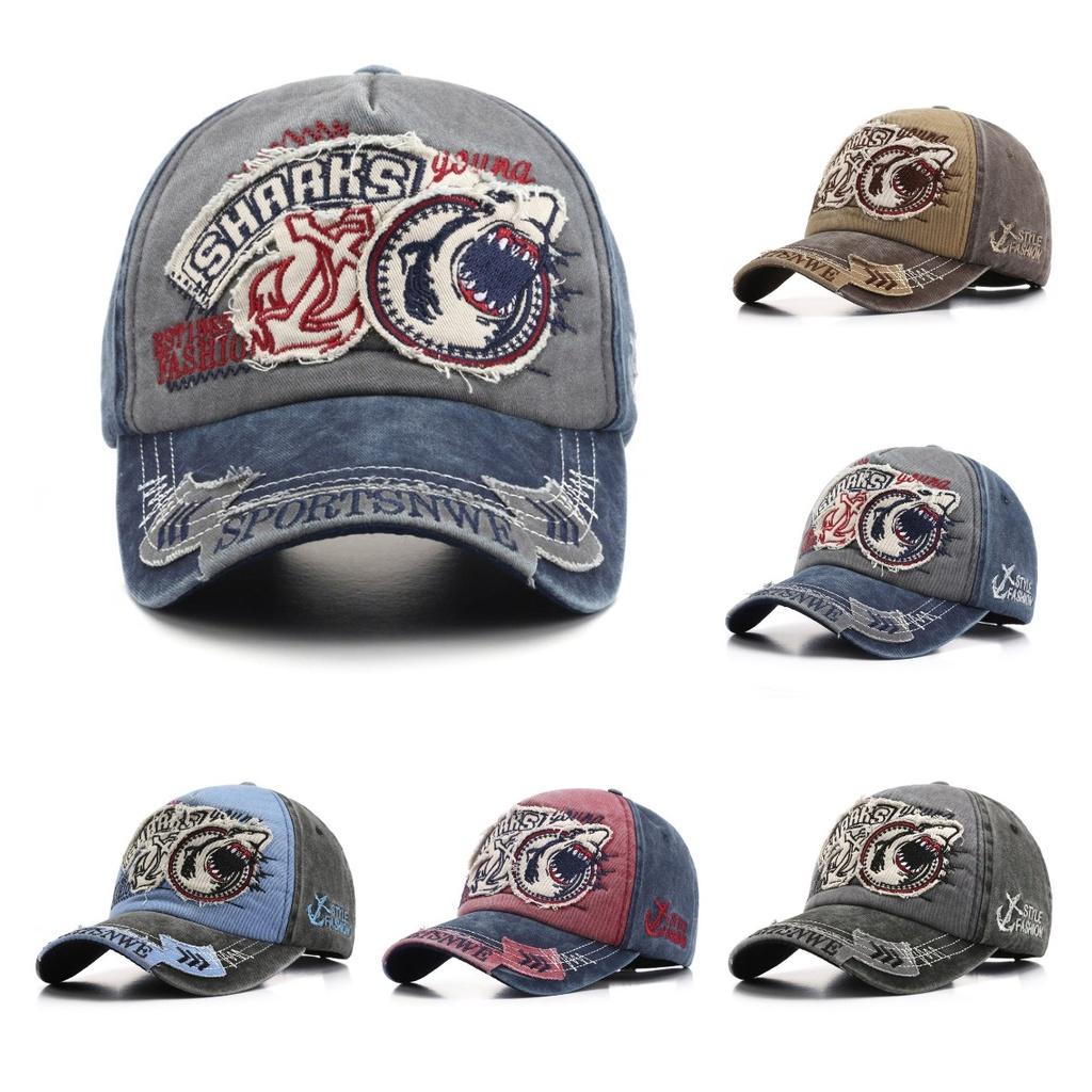 Embroidered Vintage Baseball Cowboy Cap Sun Protection Hat Fishing Running Gift