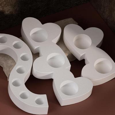 1 pz Portacandele a Cuore Stampi in Silicone Portacandele Fai da Te Stampo in Resina Cuore Doppio Tre Cuori Portacandele Stampo in Cemento per Matrimonio