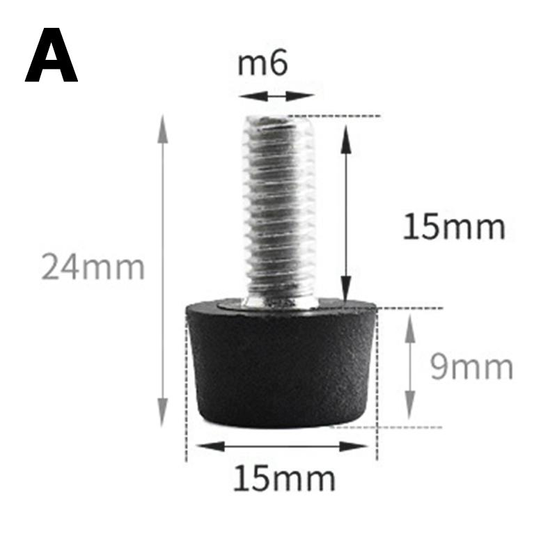 5Pcs Steel Furniture Legs Anti-slip Base Table Cabinet Leg Pad Adjustable Leveling Floor Chair Feet Leveler Table Legs M6 M8 M10