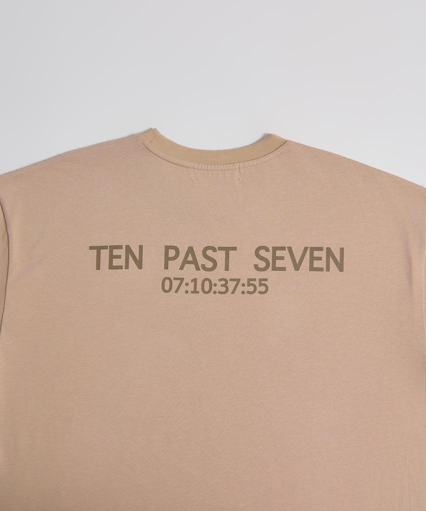 TEN PAST SEVEN Oversized T-Shirt - Beige