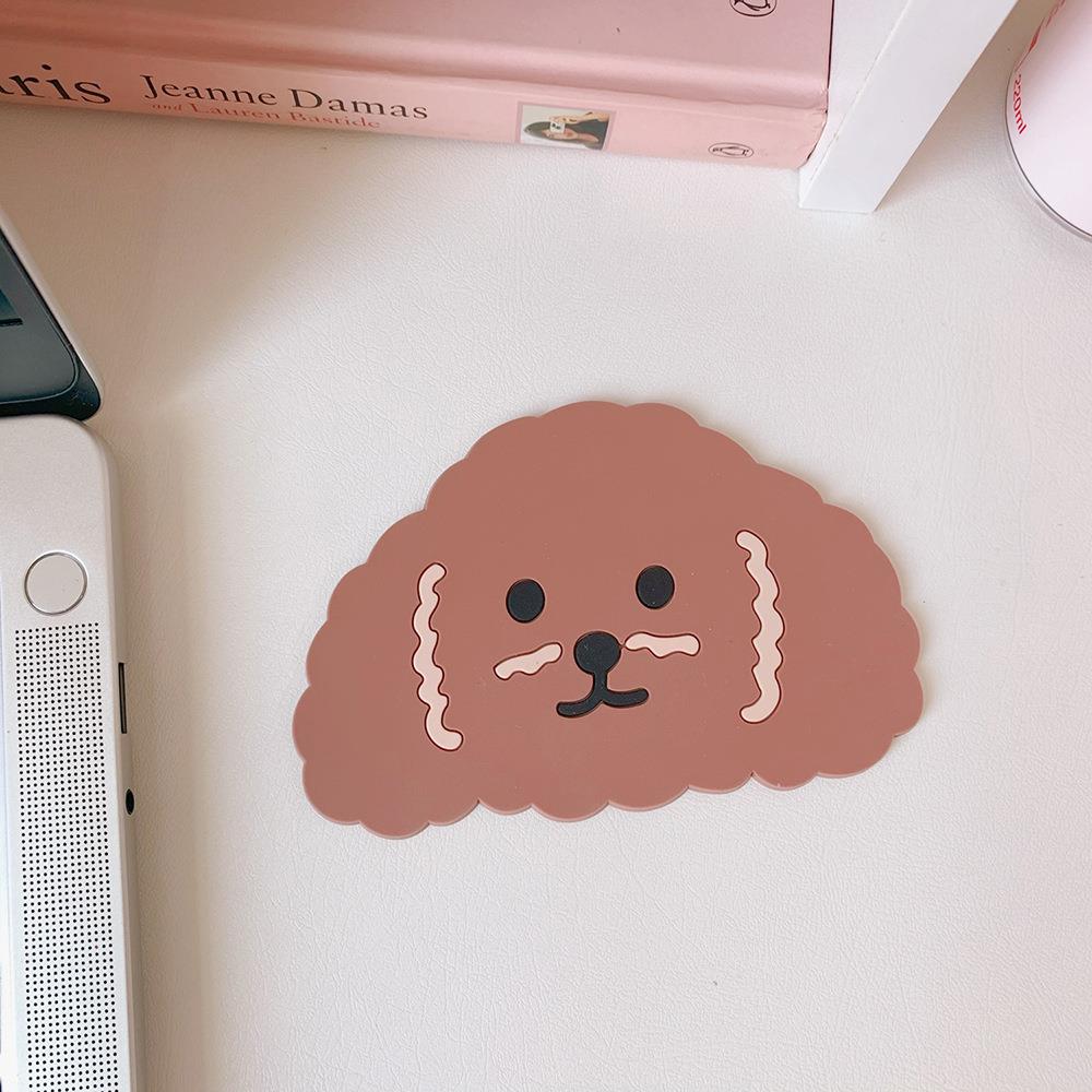 1 mantel individual de silicona con dibujos animados para mesa de comedor, posavasos, accesorios de cocina, tapete para taza, bar, tazas, almohadillas para bebidas con dibujos de animales.