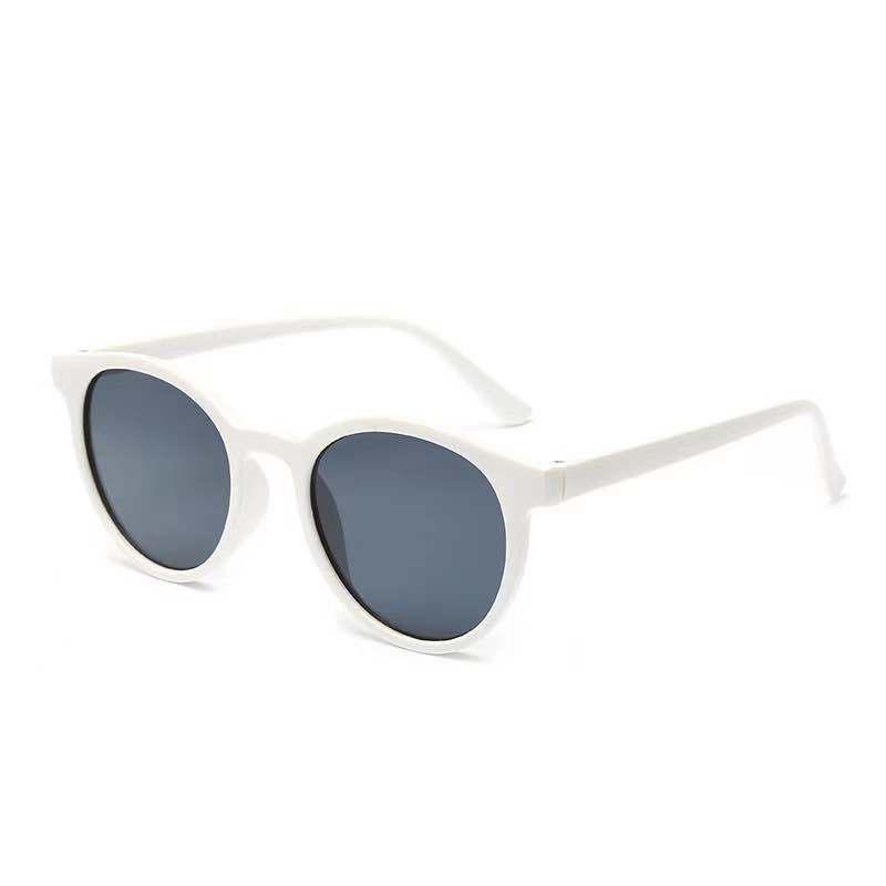 Korean Harajuku Retro Round Frame Sunglasses, Unisex Jelly Color Internet Celebrity Style