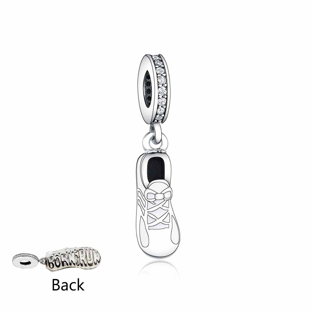 

FC Jewelry Fit Оригінальний браслет-ланцюжок Pan Charm Срібло 925 проби Любов Дівчина, що біжить Біжи Кросівка Намистина Для виготовлення Брелок для бігуна
